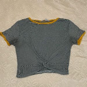 Stripped tied crop top